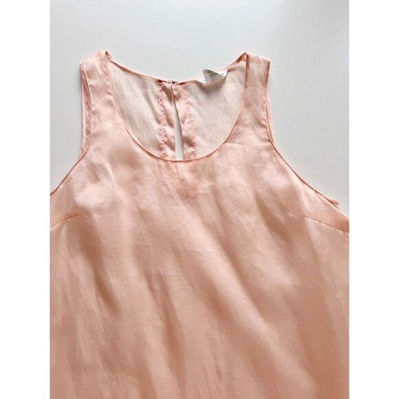 CLUB MONACO Pink Sheer 100% Silk Organza Shell Tank Blouse, Size XS - Picture 7 of 13